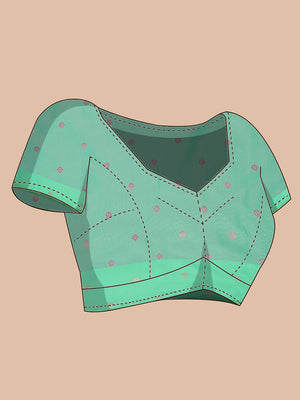 Purple Copper Designed Art Silk Saree With Green Border