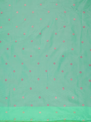 Purple Copper Designed Art Silk Saree With Green Border