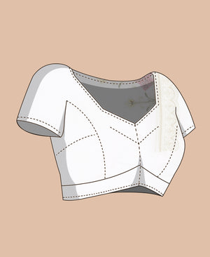 Kalyan Silks Georgette Ethnic Wear Off White Saree