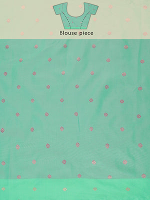 Purple Copper Designed Art Silk Saree With Green Border