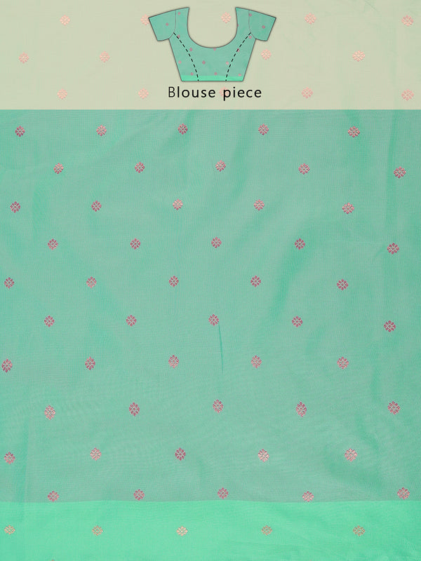 Purple Copper Designed Art Silk Saree With Green Border