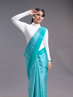 Aqua Ethnic Wear Tusser Saree