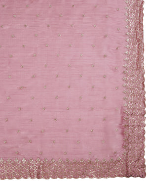 Organza Ethnic Wear Mauve Colour Saree