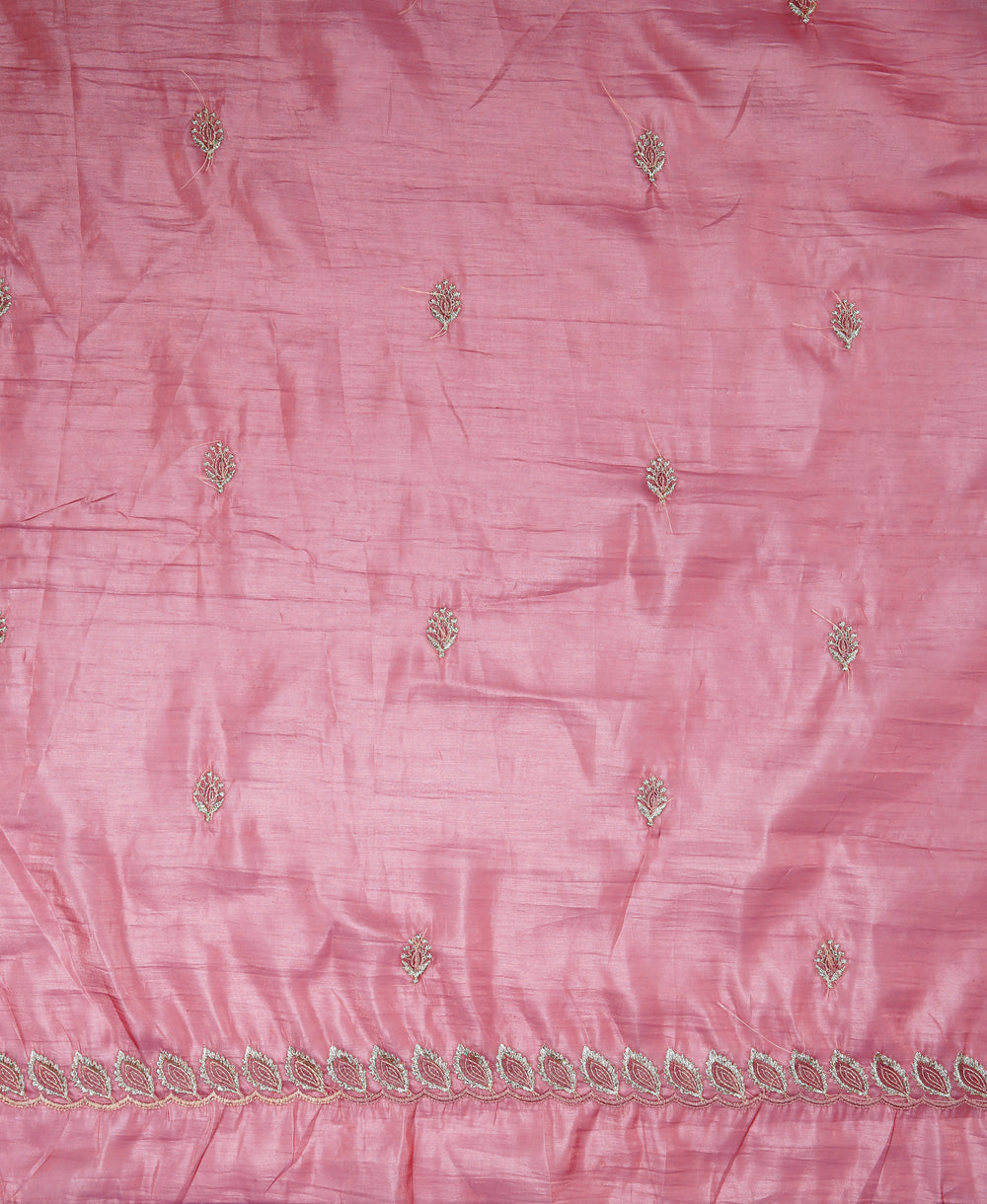 Organza Ethnic Wear Rose Gold Color Saree