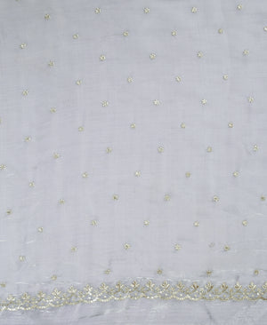 Organza Ethnic Wear Grey Colour Saree