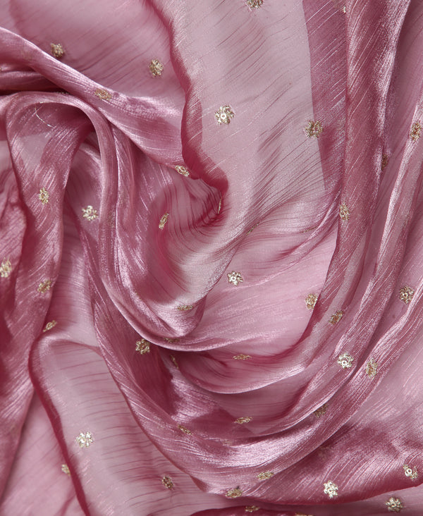 Organza Ethnic Wear Mauve Colour Saree