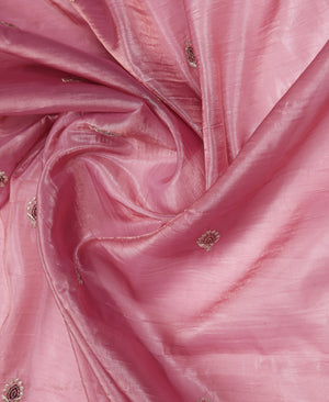 Organza Ethnic Wear Rose Gold Color Saree
