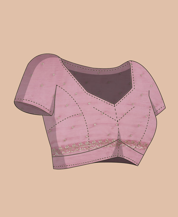 Organza Ethnic Wear Mauve Colour Saree