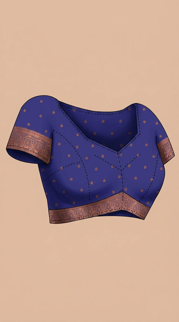 Semi Silk Elegant Lavender Saree – Spread Butta Design