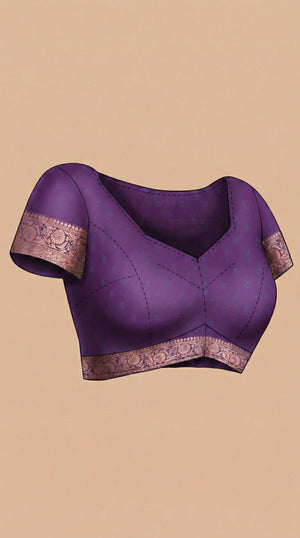 Semi Silk Classic Lavender Saree with Small Buttas