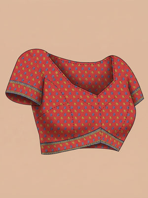 Cotton Off White Saree with Red Border and Decorative Traditional Pattern