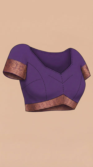 Semi Silk Women’s Lavender Saree with Rich Banarasi Pattern Pallu