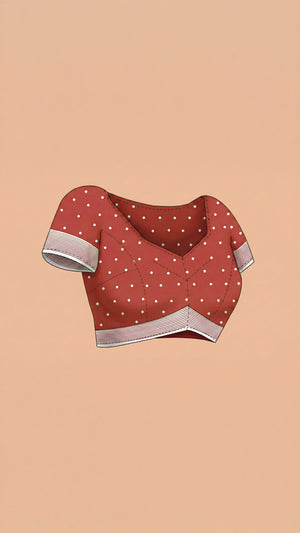 Chanderi Fresh Peach Traditional  Saree with Patterned Blouse