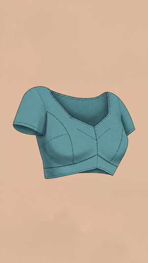 Organza Party Wear Pastel Blue Saree with Artistic Digital Design