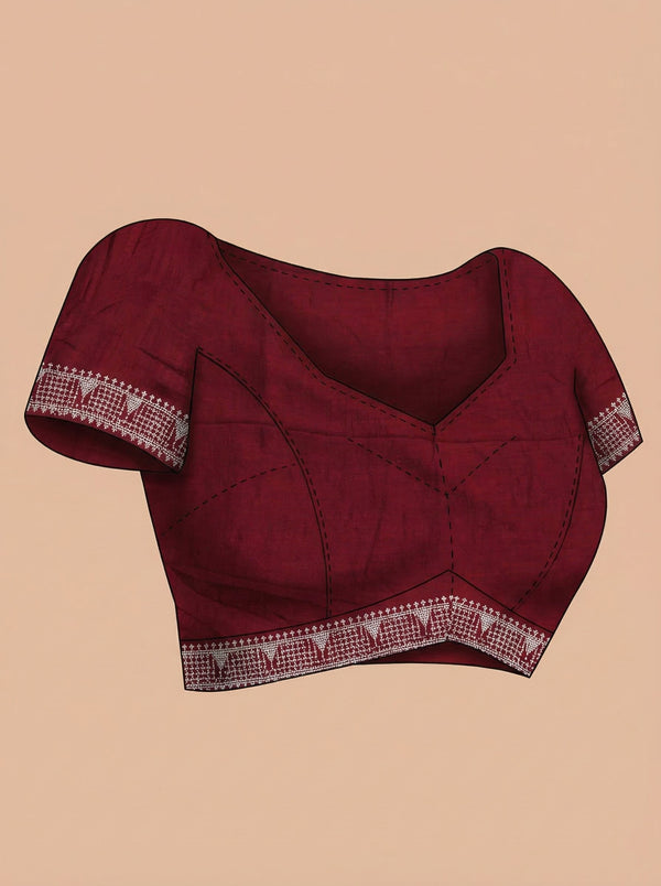 Vijithra Silk Deep Maroon All Over Stone Work Designer Saree