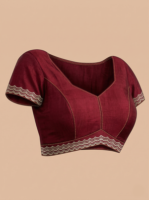 Vijithra Silk Rich Maroon Stone Work Party Wear Designer Saree