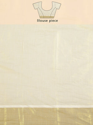 Golden Tissue Set Saree With Brown Color Digital Modern Floral Prints And Brown Tassels