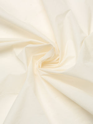 Off-White Cotton Set Saree with Off White Stripes On Golden Kasavu Border