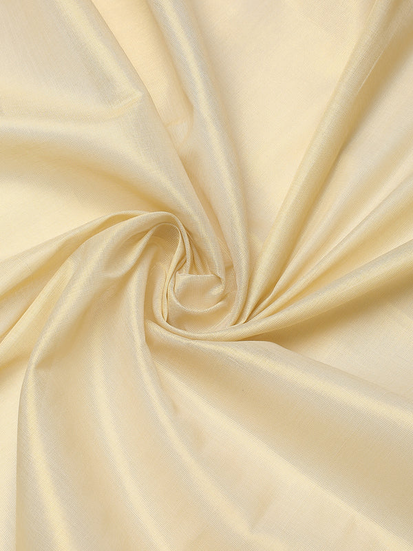 Golden Tissue Saree with Black Kasavu Border & Black-Cream Tassels