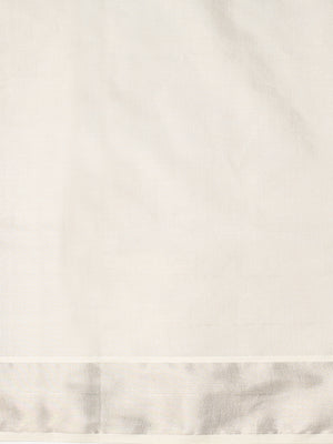 Antique Golden Plain Tissue Saree with Matching Antique Kasavu Border