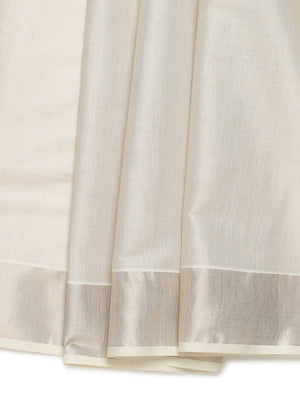 Antique Golden Tissue Set Saree with Long Kasavu Pallu