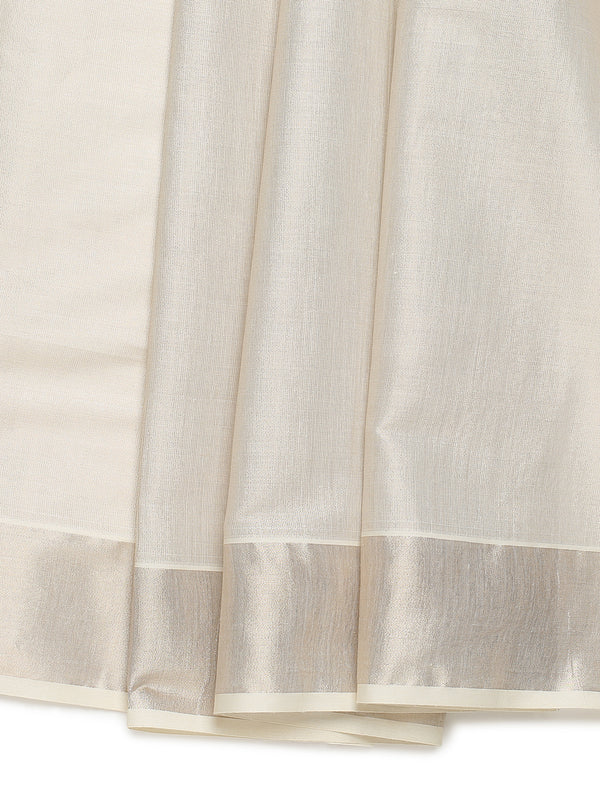 Antique Golden Tissue Set Saree with Long Kasavu Pallu