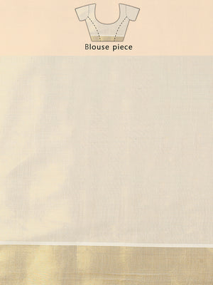 Golden Tissue Set Saree with Green-Gold and Purple-Gold Leaf Embroidery