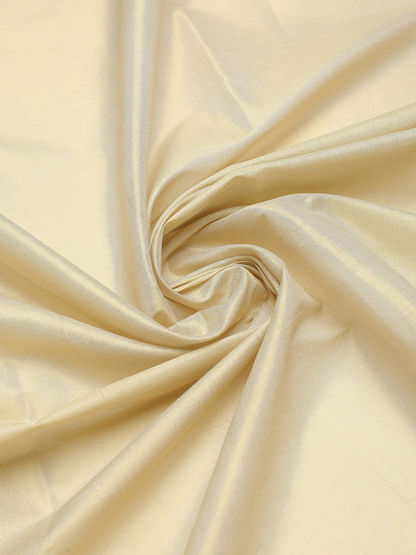 Golden Tissue Saree with Peacock Design on Pallu & Golden Zari Border