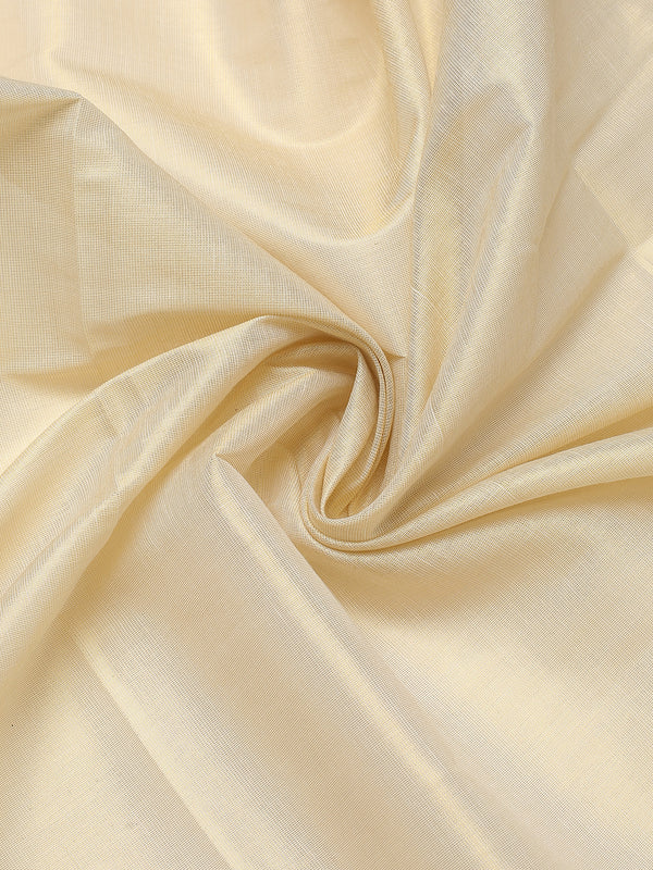 Golden Tissue Set Saree with Peacock Feather and Paisley Print On Golden Kasavu Border