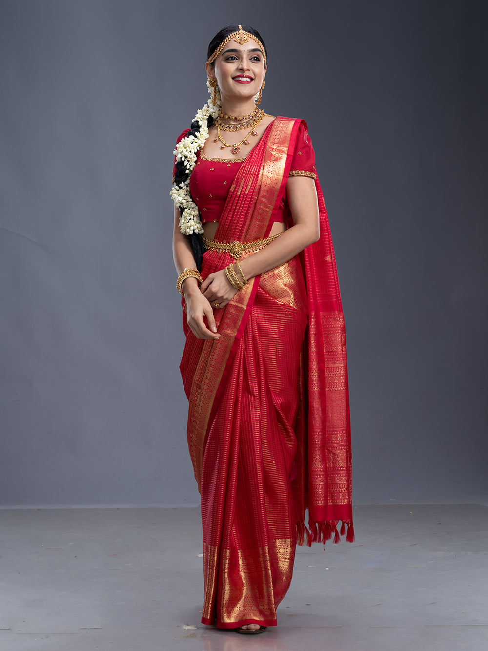 Red Kancheepuram Silk Saree