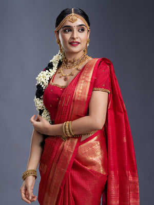 Red Kancheepuram Silk Saree