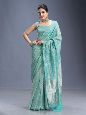 Crushed Tissue Pure Silk Saree