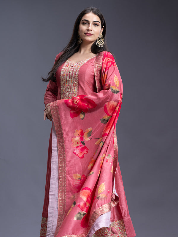Banarasi Peach Ladies Readymade Salwar