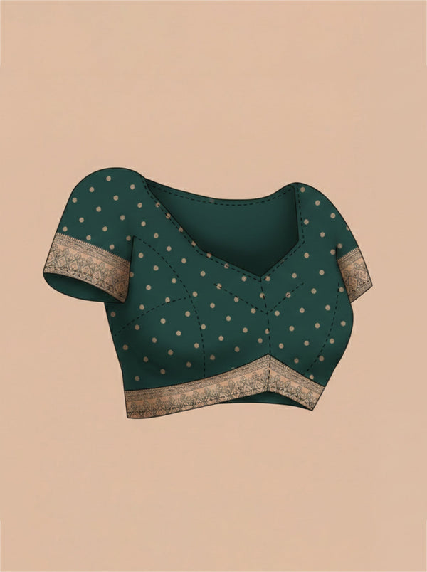 Semi Soft Silk Elegant Olive Green  Saree with Spread Butta Design