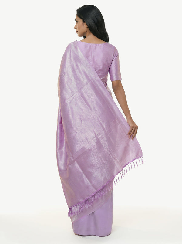 Semi Silk Classic Lavender Saree with Jacquard Work