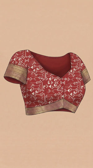 Cotton Ochre Yellow Traditional Border Saree