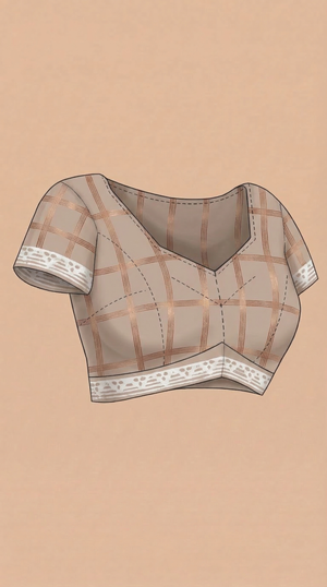 Cotton Beige Brown Abstract Printed Saree
