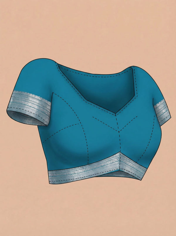 Art Silk Blue Festive Saree with Traditional Woven Patterns
