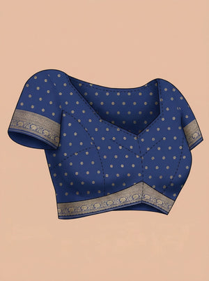 Art Silk Dual Tone Mauve Blue Elegant Saree with Woven Motifs
