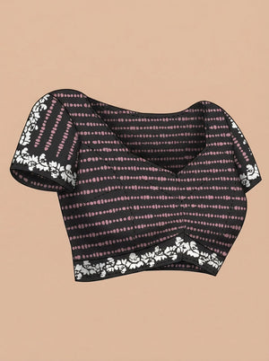 Cotton Pink Saree with Handcrafted Batik Look and Stylish Pallu