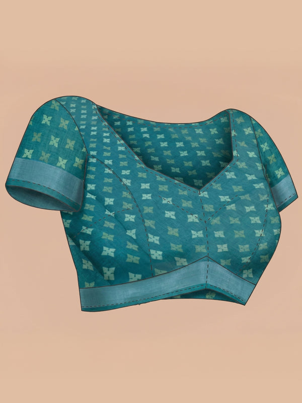 Royal Blue Semi Linen Saree