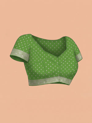 Banarasi Green Rich Zari Floral Saree