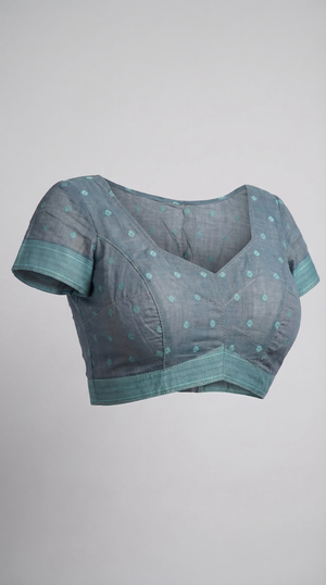 Cotton Mint Green Tie-Dye Printed Saree