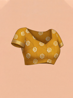 Soft Cotton Mustard Yellow Floral Vine Print Saree with Zari Border